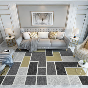 Checkered Geometric Rugs for Living Room Dining Room Bedroom