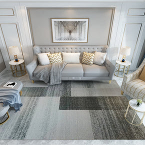 Gray Gradient Geometric Rugs for Living Room Dining Room Bedroom Hall