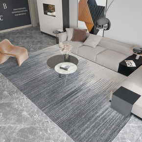 Gradient Gray Lines Area Rugs Floormat for Living Room Bedroom Office Hall