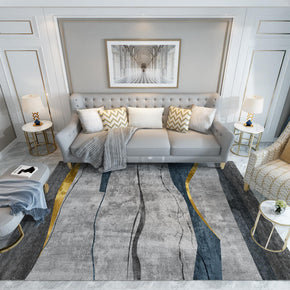 Modern Striped Grey Carpets Floormat for Living Room Bedroom Office Hall
