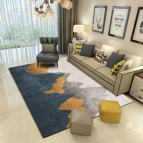 Multicolor Mountain Pattern Printed Rug for Living Room Bedroom
