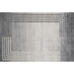 Geometric Grey Minimalist Carpets for Living Room Bedroom