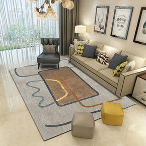Brown Simplicity Area Rugs for Living Room Bedroom Hall