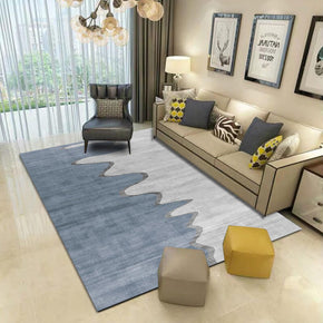 Gray Blue Modern Area Rugs for Living Room Bedroom Hall