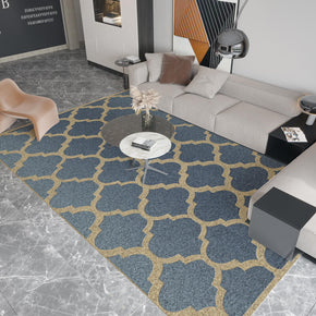 Gray Lantern Shape Geometric Area Rugs Floor Mat for Living Room Bedroom Office Hall