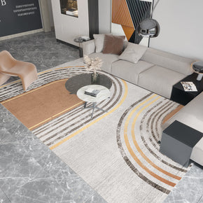 Light Luxury Semicircle Geometry Area Rugs Floor Mat for Living Room Bedroom Office Hall