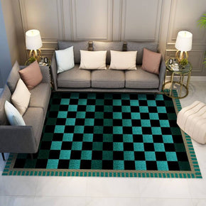 Green Checkerboard Carpets Area Rugs for Living Room Bedroom Hall