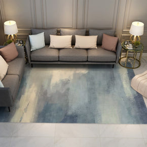 Blue Gray Abstract Rugs for Living Room Dining Room Bedroom Hall