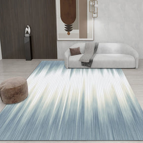 Blue and White Gradient Striped Rugs for Living Room Dining Room Bedroom Hall