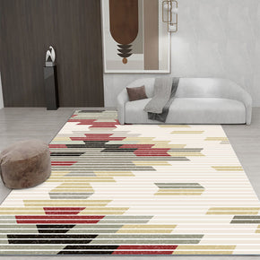 Colorful Geometric Striped Rugs for Living Room Dining Room Bedroom Hall