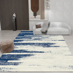 Blue White Abstract Rugs for Living Room Dining Room Bedroom Hall