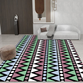 Multicolor Triangles Geometric Rugs for Living Room Dining Room Bedroom Hall
