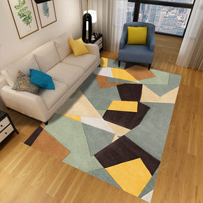 Multicolor Irregular Geometric Rugs for Living Room Dining Room Bedroom Hall