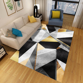 Multicolor Irregular Geometric Splicing Rugs for Living Room Dining Room Bedroom Hall