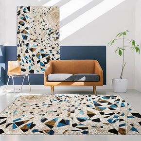 Multicolor Irregular Shape Geometric Rugs for Living Room Dining Room Bedroom