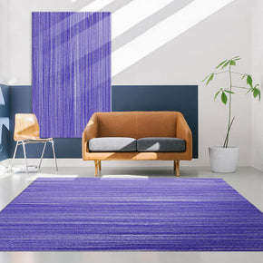 Simply Purple Lines Rugs for Living Room Dining Room Bedroom