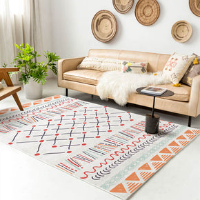 Moroccan Geometric Area Rugs Floor Mat Polyester for Bedroom Hall Office Living Room 03