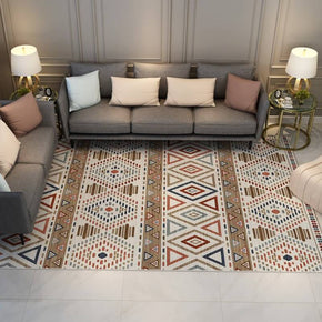 Moroccan Geometric Area Rugs Floor Mat Polyester for Bedroom Hall Office Living Room 08