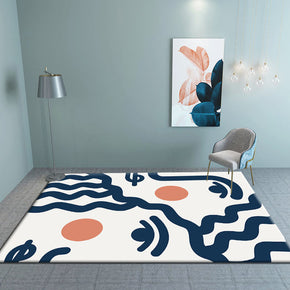 Face Pattern Abstract Printed Floor Mat Carpet for Living Room Dining Room Bedroom Hall