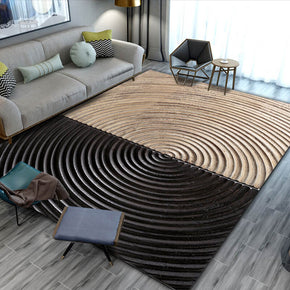 Brown Black Floor Mat Carpet for Living Room Dining Room Bedroom Hall