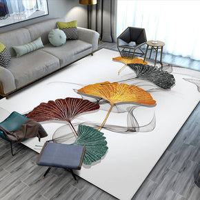 Ginkgo Biloba Pattern Carpet Floor Mat for Living Room Dining Room Bedroom Hall