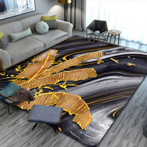Black Carpet Floor Mat for Living Room Dining Room Bedroom Hall