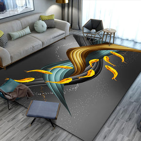 Black Carpets Floor Mat for Living Room Dining Room Bedroom Hall