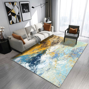 Abstract Blue Carpets Floor Mat for Living Room Dining Room Bedroom Hall