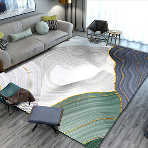 White Abstract Carpets Floor Mat for Living Room Dining Room Bedroom Hall