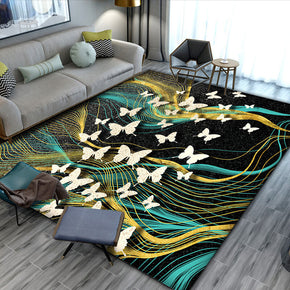 Butterfly Line Pattern Carpets Floor Mat for Living Room Dining Room Bedroom Hall