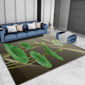 Lotus Leaf Pattern Carpets Floor Mat for Living Room Dining Room Bedroom Hall