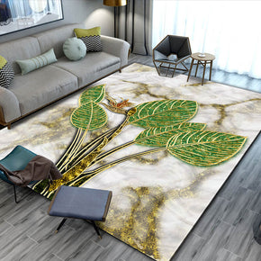 Green Leaves Carpets Floor Mat for Living Room Hall Dining Room Bedroom