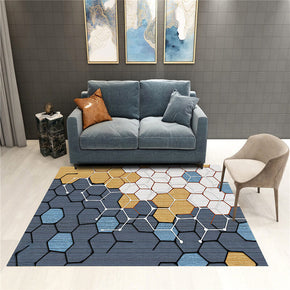 Multi-colours Geometric Polygon Pattern Rugs for Living Room Dining Room Bedroom