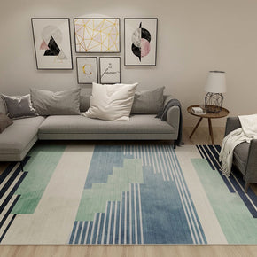 01 Green Geometric Modern Minimalist Area Carpets for Living Room Dining Room Bedroom