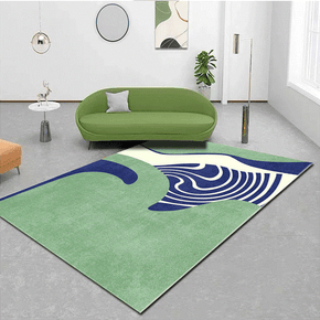 Green Modern Minimalist Area Carpets for Living Room Dining Room Bedroom