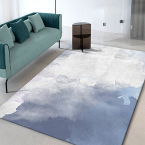 Gradient Blue-gray Abstract Area Carpet Printing Floor Mat for Living Room Dining Room Bedroom