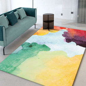 02 Ink-splattered Multi-colours Abstract Area Carpet Printing Floor Mat for Living Room Dining Room Bedroom