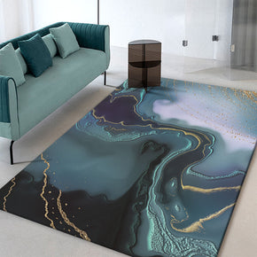 Green Abstract Area Carpet Printing Floor Mat for Living Room Dining Room Bedroom