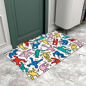 Fun Pattern Entryway Doormat Rugs Kitchen Bathroom Anti-slip Mats