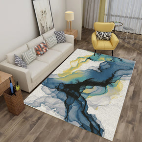 Blue Pattern Striped Area Carpets Floor Mat for Bedroom Living Room Hall