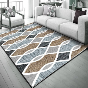 Striped Area Printed Rugs for Living Room Dining Room Bedroom
