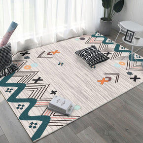 Moroccan Minimalist Pattern Printed Area Rugs for Living Room Dining Room Bedroom Hall