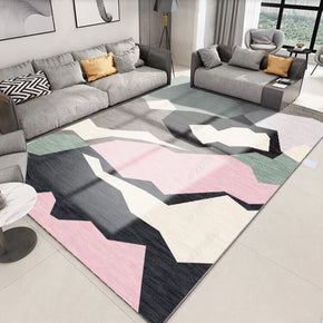 Grey Minimalist Pattern Printed Area Rugs for Living Room Dining Room Bedroom Hall