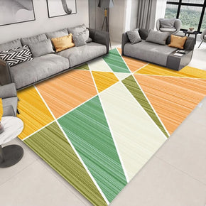 Multicolor Geometric Minimalist Pattern Printed Area Rugs for Living Room Dining Room Bedroom Hall