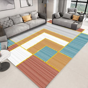 Multicolor Geometric Printed Area Rugs for Living Room Dining Room Bedroom Hall