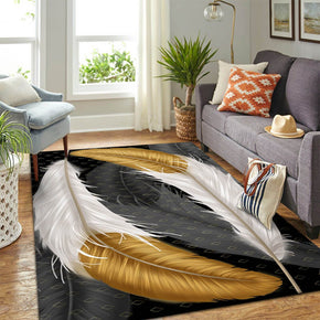 08 Feathers Patterned Modern Area Rugs Polyester Carpets for Dining Room Office Bedroom Living Room Hall