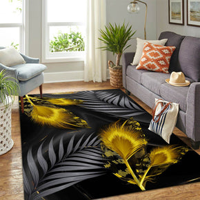 11 Feathers Patterned Modern Area Rugs Polyester Carpets for Dining Room Office Bedroom Living Room Hall