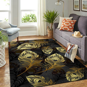 18 Feathers Patterned Modern Area Rugs Polyester Carpets for Dining Room Office Bedroom Living Room Hall