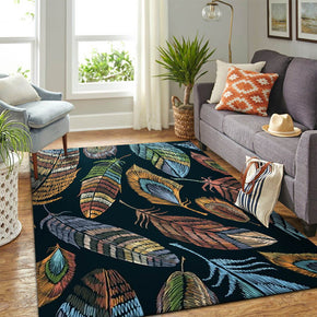 23 Feathers Patterned Modern Area Rugs Polyester Carpets for Dining Room Office Bedroom Living Room Hall