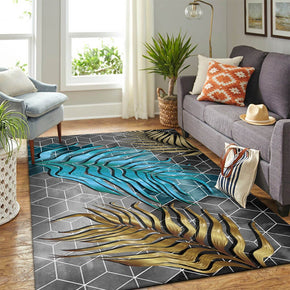 26 Feathers Patterned Modern Area Rugs Polyester Carpets for Dining Room Office Bedroom Living Room Hall